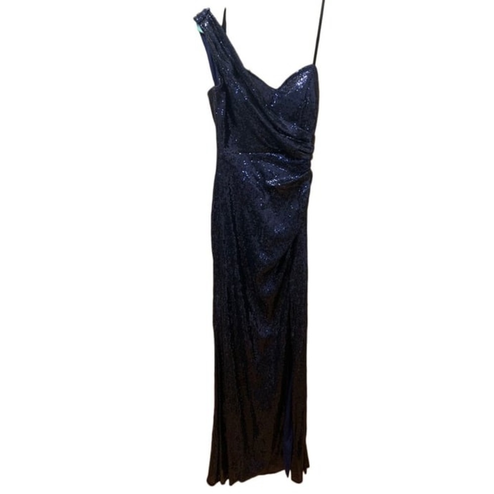 Xscape Navy Sequin Gown